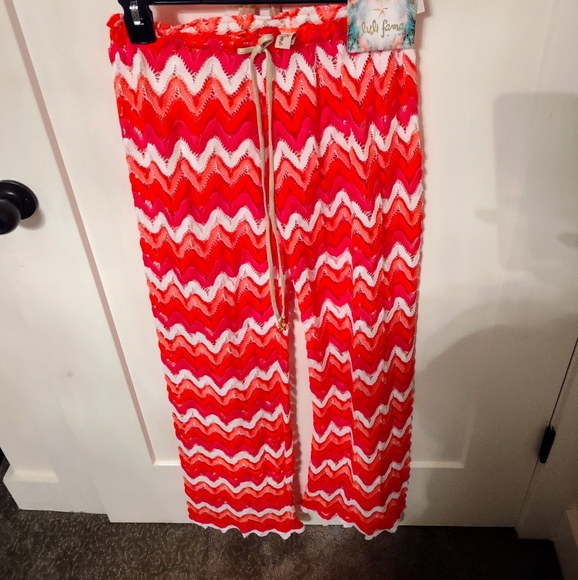 NWOT Luli Fama 3 Piece Triangle Halter Top + Bikini bottom + Pant Set - Picture 3 of 11